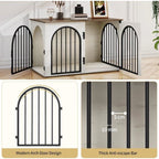 100cm Cage pour Chiens,Cage Chien de Taille Moyenne, Maisonnette pour Animaux,3 Portes, Porte arquée, 60 x 100 x 63 cm,Ivoire Clair