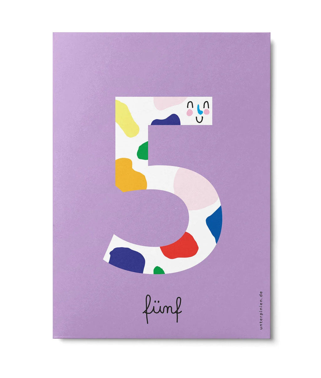 Postkarte "Zahlen 0-9"