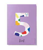 Postkarte "Zahlen 0-9"