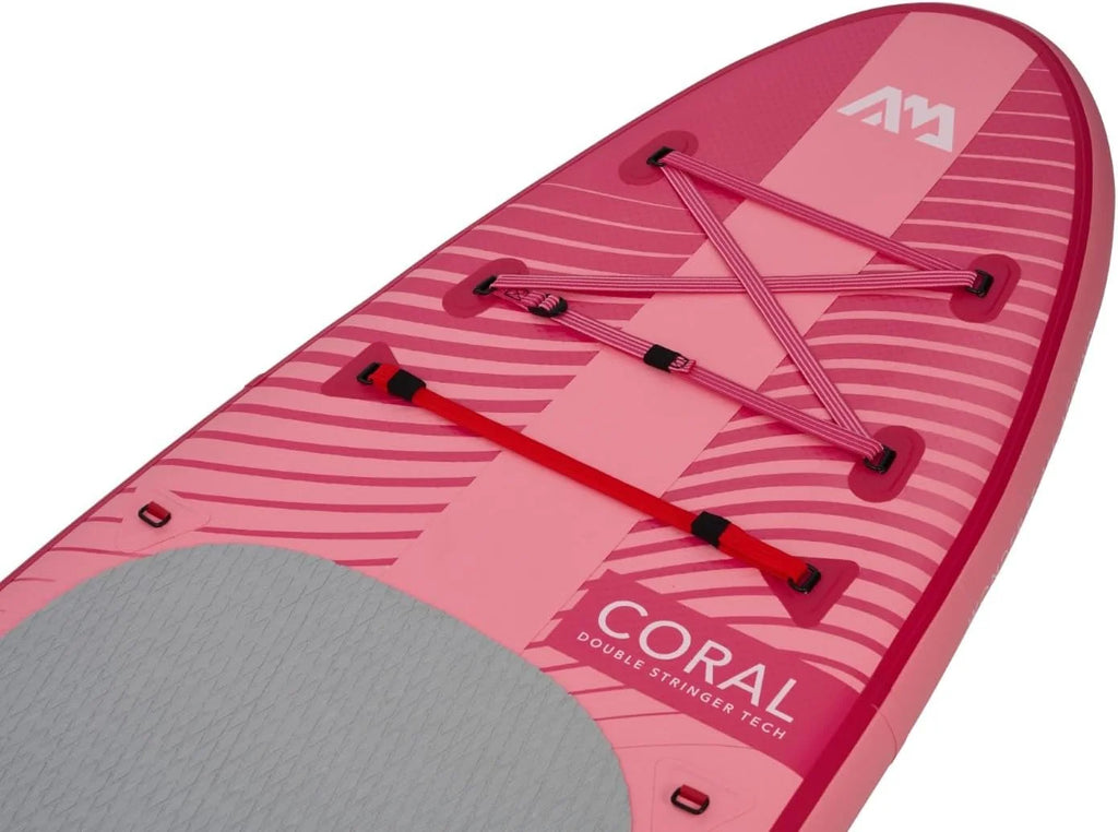 Aqua Marina Stand Up Paddle Coral 310 x 78 cm - Planche de SUP gonflable avec kit complet - Avec pagaie, pompe, sac à dos et aileron - Légère, stable et polyvalente