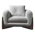 EDER 1 SEATER BOUCLE & WALNUT WOOD SOFA