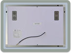 AICA Miroir Salle de Bain rectangulaire 120 x 70cm, Bluetooth + 3 Couleurs + dimmable + grossissant + Horloge + Anti-buée + mémoire, Miroir Lumineux