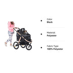 Coche Deportivo para Correr con Ruedas de Goma Confort / Entrada sin Cremallera / Plegado Rápido con Una Mano / Estructura de Aluminio para Perros, Gatos y Mascotas Pequeñas o Medianas (Camuflaje Verde)