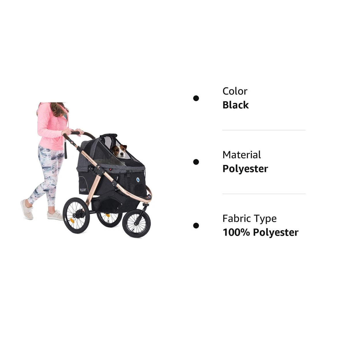 Coche Deportivo para Correr con Ruedas de Goma Confort / Entrada sin Cremallera / Plegado Rápido con Una Mano / Estructura de Aluminio para Perros, Gatos y Mascotas Pequeñas o Medianas (Camuflaje Verde)