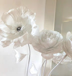 Amapola gigante de papel crepé, 1,8 m, decoración para bodas