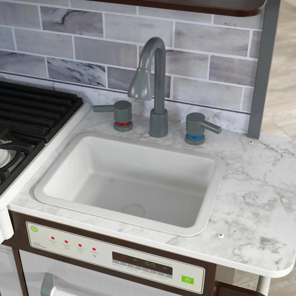 Cocina de Juego KidKraft Uptown Elite Espresso con Luces y Sonidos