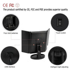 Espejo de Maquillaje Iluminado Espejo de Tocador Inteligente con Luces, 10X de Magnificación, Ajustable, 22 Luces LED