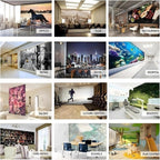Aquarelle Papier Peint Panoramique plantes tropicales de la jungle Toison Mur 350x256 cm Moderne Papier Peint intissé pour Chambre Salon Bureau Personnalisé Décoration Murale