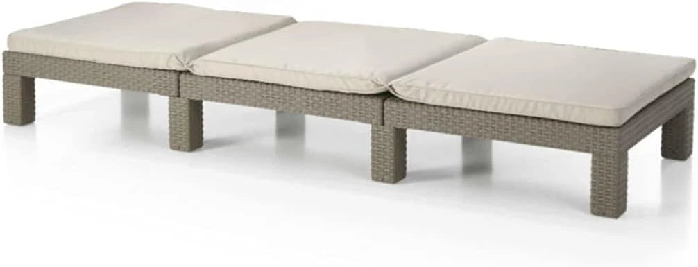 Allibert - Chaise Longue Daytona SL, 22 x 195 x 65 cm, Beige (Cappuccino)