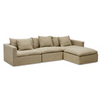 Cape Modular Sofa Warm Stone 3 Seat with Ottoman