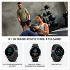 Garmin vívoactive 5 - Montre connectée GPS Sport et santé – Metallic Blue avec Bracelet Bleu Marine (Reconditionné)