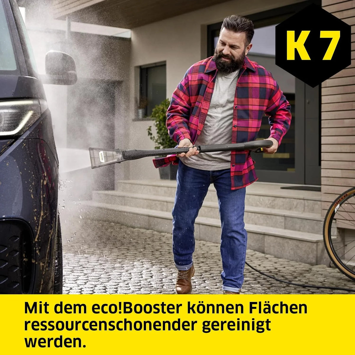 Nettoyeur haute pression Karcher K 7 Premium Smart Control Flex Home - 180 bars - 600 L/h - connecté - tambour enrouleur - brosse terrasse
