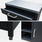 Cocina Exterior De Acero 1 Cajón Y 1 Puerta, 80cm, Negro