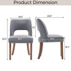 Lot de 4 chaises de salle à manger tapissées de tissu
