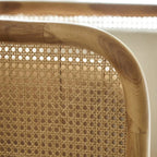 Ehan Solid Ash Wood & Rattan 1 Seater Sofa