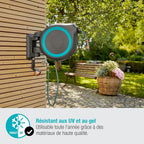 GARDENA Devidoir automatique mural RollUp XL liseret bleu - Longueur 35m - O13mm - Kit complet - Garantie 5 ans 18630-20