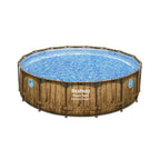 Hilo Piscina Elevada Efecto Ratán Marrón 4,88 X 1,22 M
