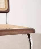 Silla de Comedor de Madera, Ratán y Metal Candy