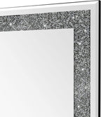 Ruomeng Miroir mural rectangulaire en cristal écrasé avec diamant pour décoration de la maison, pour salle de bain, entrée et chambre à coucher, 50,8 x 71,1 cm