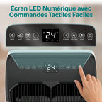 SereneLife Climatiseur Portable 14 000 BTU – Clim Mobile 3 en 1 Silencieuse avec WiFi, Déshumidificateur, Ventilation, Télécommande et Kit Fenêtre, Contrôle APP, Minuterie 24 h