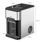 Machine à Glaçons 3 en 1 avec Distributeur d'Eau Froide/Chaude 20 kg en 24h Cube de Glace 6-13 min pour Maison Bureau Bar