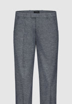 Pantalon à chevrons en laine et coton