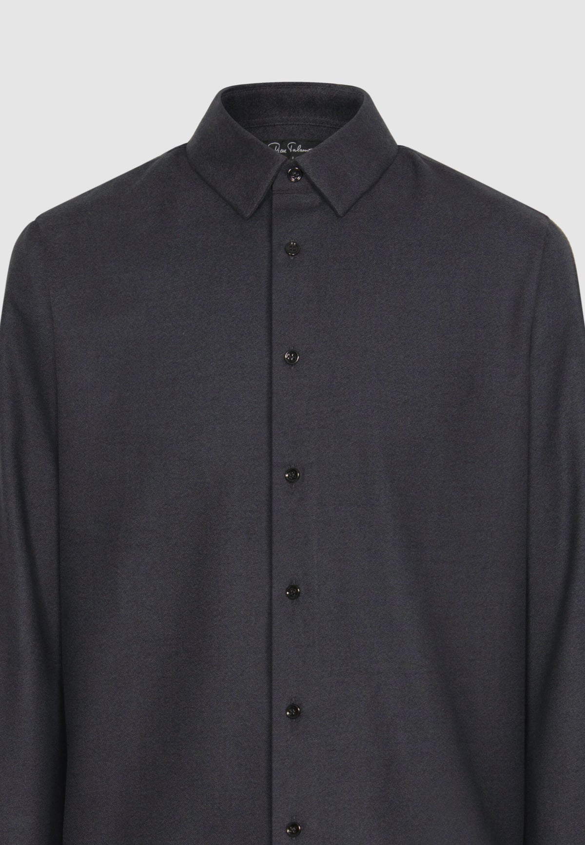 Chemise en flanelle de coton gris