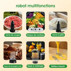 Robot multifonction - FIMEI - 11 en 1 - 1100W - 3 Vitesses - Noir
