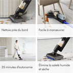 WashG1 Nettoyeur de sols durs – Nettoyage Humide Puissant (Noir/Bleu)