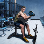 Uboway Banco de Curl Predicador Ajustable para Entrenamiento de Fuerza