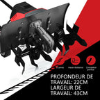Motobineuse Motoculteur Électrique 1500W Profondeur Travail 22CM Largeur 43CM avec Poignée Pliable Roues Réglables 6 Lames