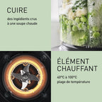 Panasonic MX-HG4401KXE Blender Chauffant, 1.2L, 800W, Chaud et Froid, 9 modes Automatiques, 10 Vitesses, Minuterie, Maintien au Chaud, Nettoyage Automatique, Noir et or Rose