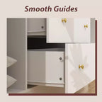 Hitow Armoire 2-Large Drawer Center Hanging Area with Mirror Minimalist Style