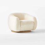 Ami Boucle Swivel Arm Chair