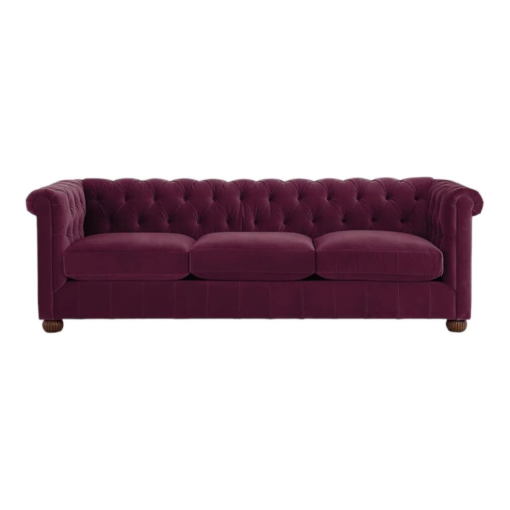 Brenna 3 Seater Teak Wood Fabric Sofa