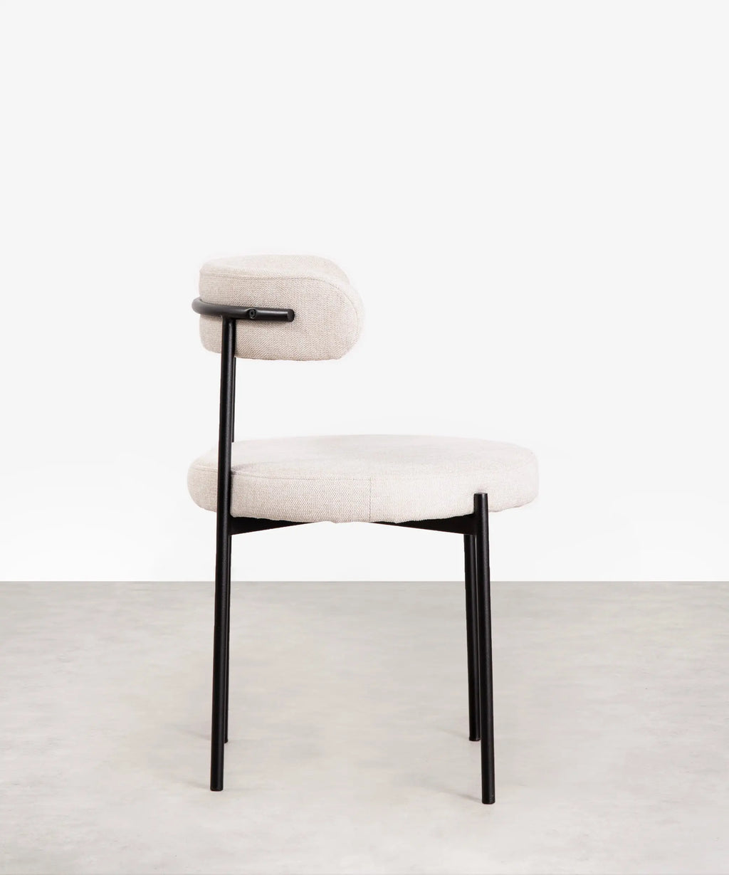 Silla de Comedor en Tela y Metal Alexia