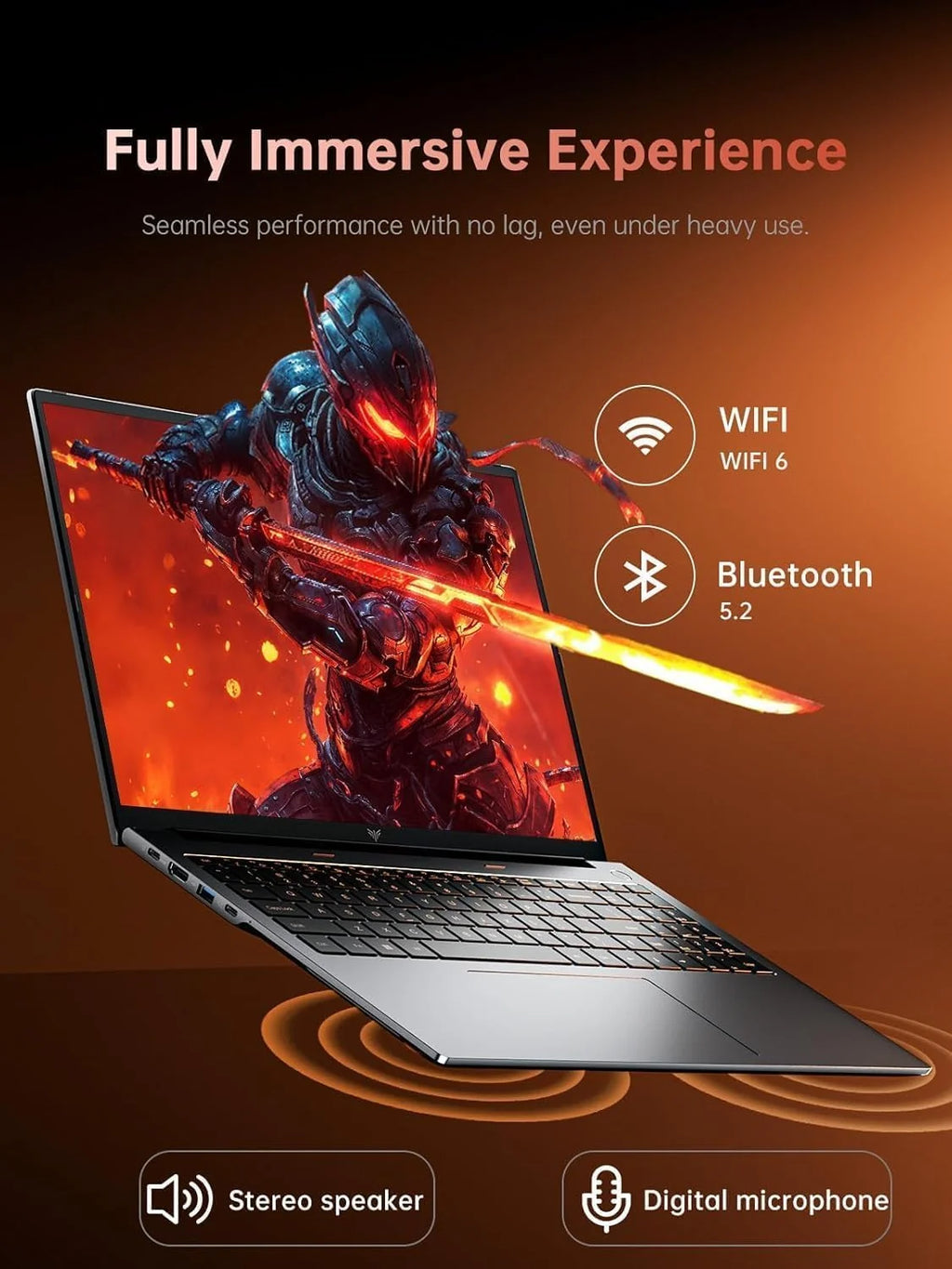 ACEMAGIC 2025 Pc Portable Gaming Ryzen 7 7735HS (Jusqu'à 4,75 Hz) DDR5 16Go Ram 512Go SSD 4800MHz Étendre à 4 to Ordinateur Portable Comparable Core i7-13700H Clavier rétroéclairé,WiFi 6,16 Pouces