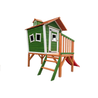 Casita De Madera Infantil Diversity Verde - Casita De Madera Para Niños Ideal Para Exterior O Interior Con Certificado Fsc®