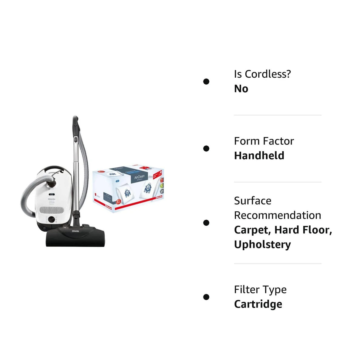 Aspiradora de Trineo Miele Classic con Cabezal Motorizado (Powerhead)