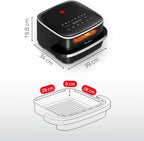 Moulinex Easy Fry XL Surface & Pizza 4L, Air fryer, Très grande surface de cuisson, Compact, Fenêtre de visualisation, Noir, AL4018F0