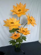 Girasol gigante de papel crepé, 80 cm, decoración para bodas