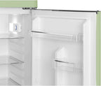 SCHNEIDER SCDD208VVA, Réfrigérateur 2 portes, 211L (172+39), Froid statique, Dégivrage automatique, 3 clayettes verre, Thermostat réglables, Pieds réglables,Vert amande