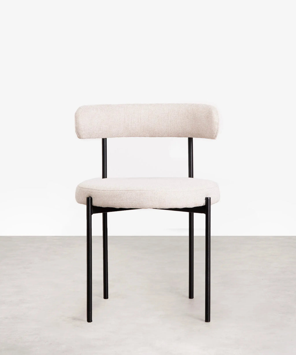 Silla de Comedor en Tela y Metal Alexia