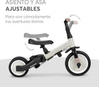 KikkaBoo FLIP, Triciclo Evolutivo 5 en 1 para Bebés, Bicicleta con o sin Pedales, Ajustable y Transformable, Beige, de 1 a 5 Años