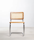Silla de Comedor de Madera, Ratán y Metal Candy