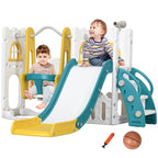 Tobogán Infantil 6 En 1 Con Columpio Y Tobogán Multicolor