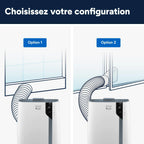 De'Longhi Pinguino PAC EX105 Climatiseur mobile avec technologie EcoRealFeel 10 000 BTU/h, pour pièces jusqu'à 100 m³, fonction déshumidification et ventilation, minuterie 24 heures, classe