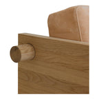 Fabian 3 Seater Oak Wood & Velvet Sofa