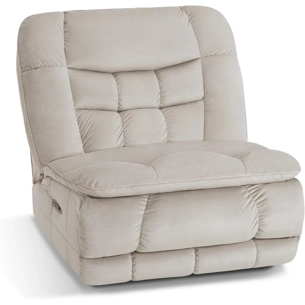 MCombo Oversized Dual Motor Armless Power Rocker Recliner Chair, Zeroarms Recliner Perfect for Living Room Fabric PR607