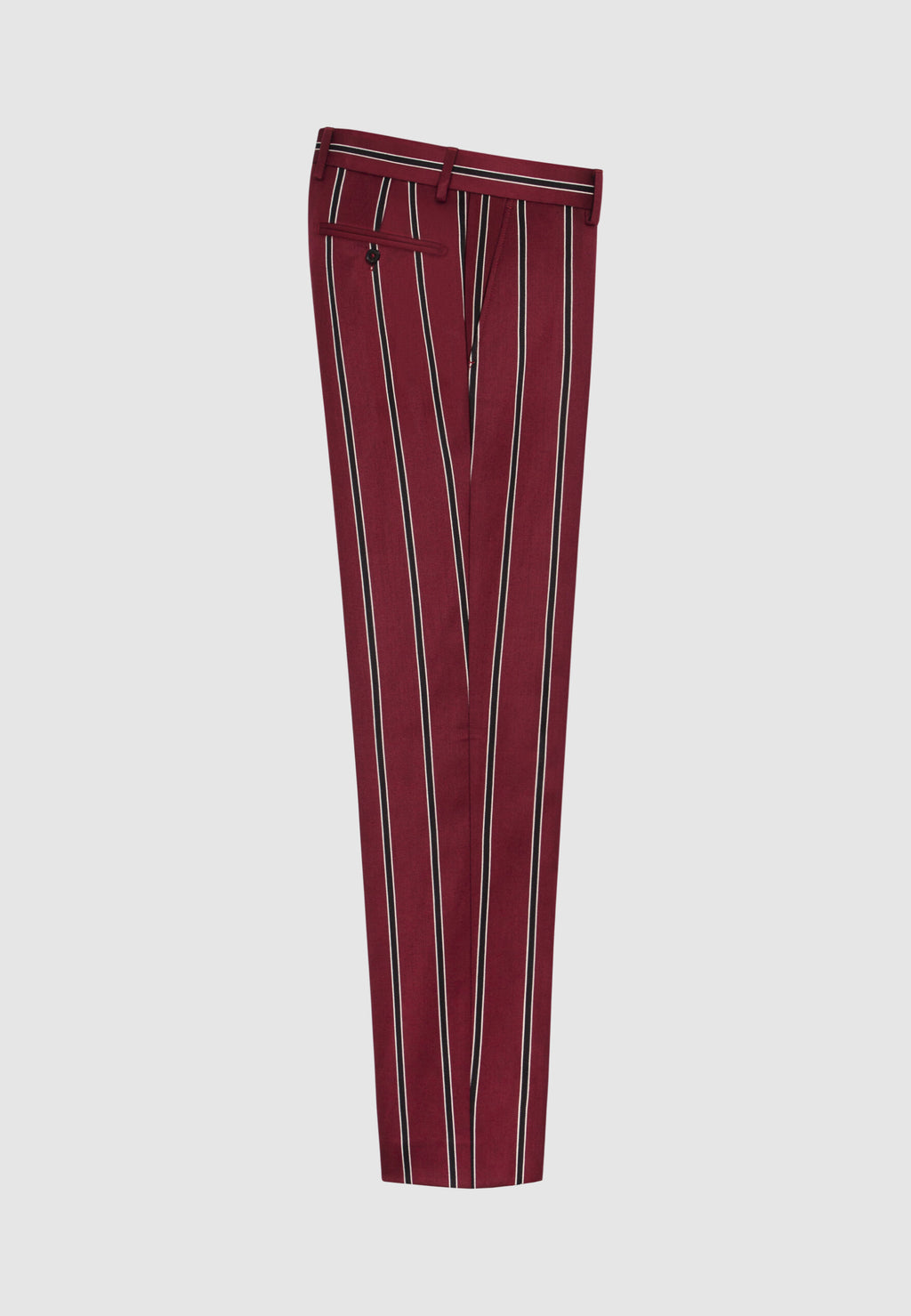 Pantalon bordeaux à rayures régatta en laine et coton